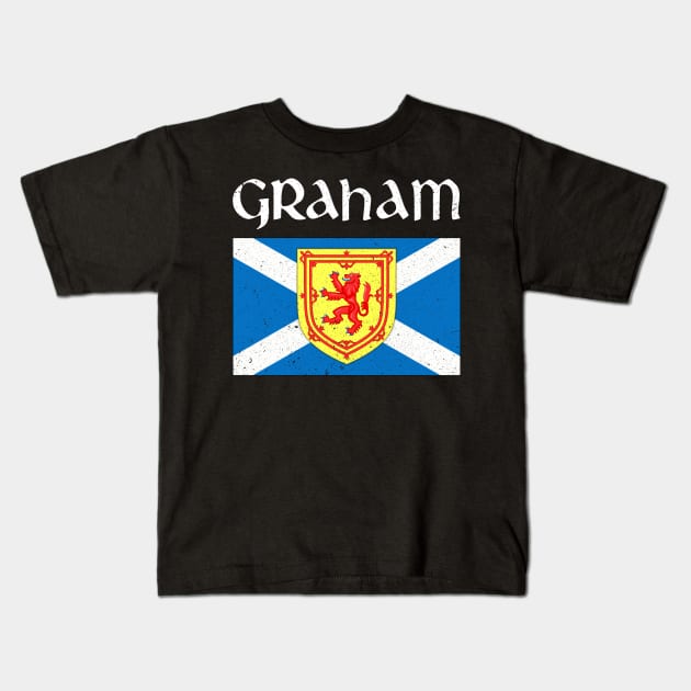 Clan Graham Scottish Clan Scotland Flag Kids T-Shirt by anitakayla32765